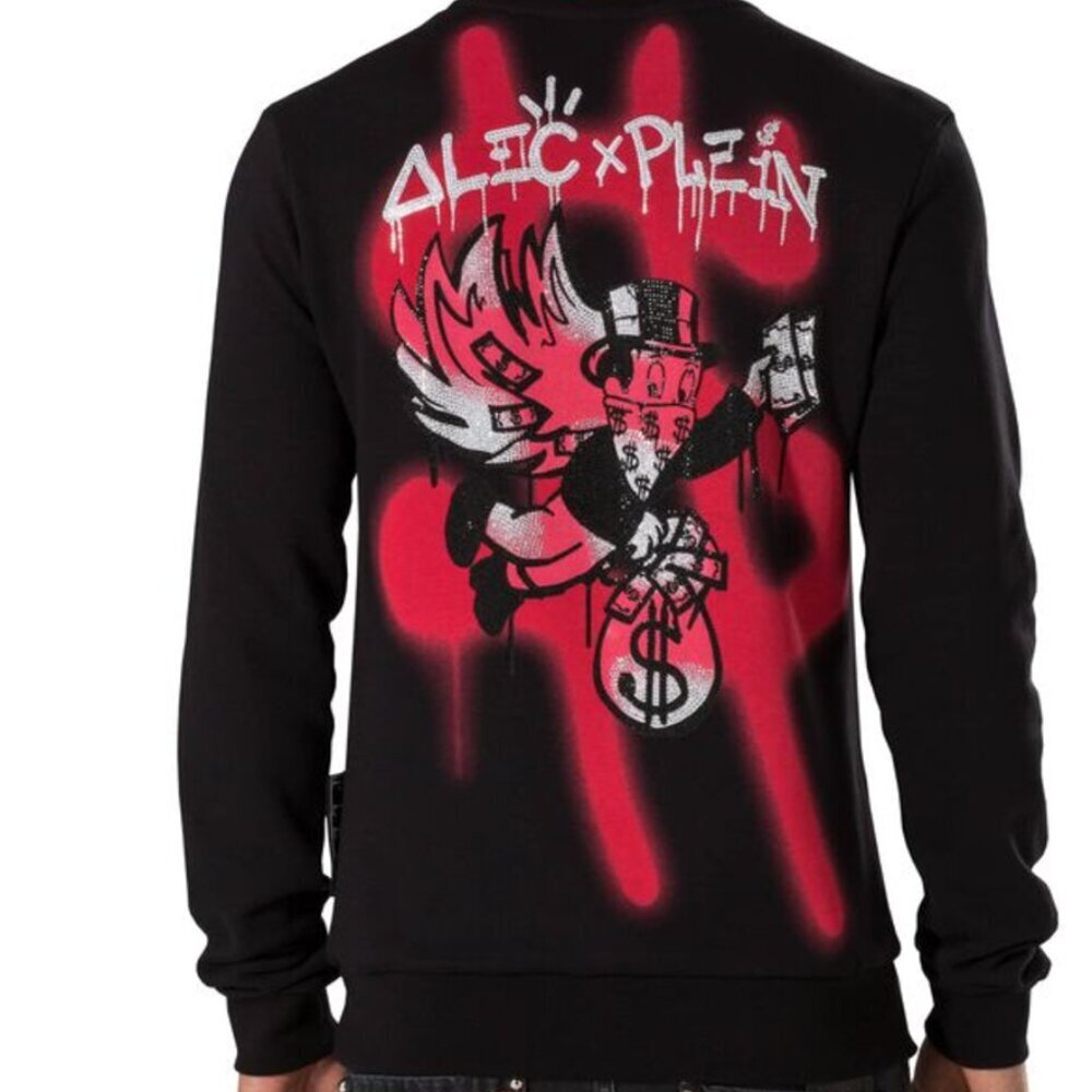 PHILIPP PLEIN x Alec Monopoly Sweatshirt round neck LS "Dollar fly"